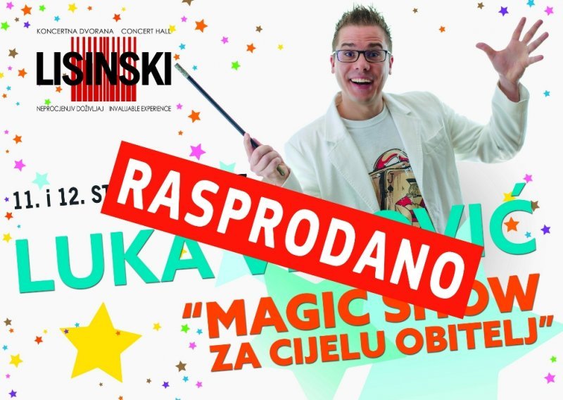 Rasprodan mađioničarski spektakl godine Luke Vidovića u Lisinskom