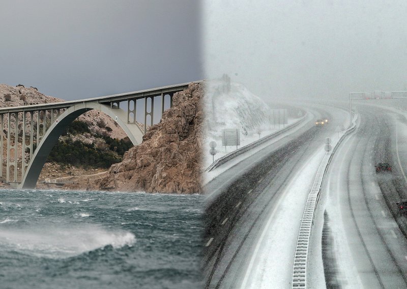 Nevrijeme u Hrvatskoj: Pada snijeg, u Istri tuča, a uz obalu bura s orkanskim udarima