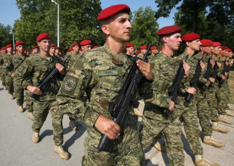 Zajednička vježba pješačkih i mehaniziranih postroja za svečani mimohod