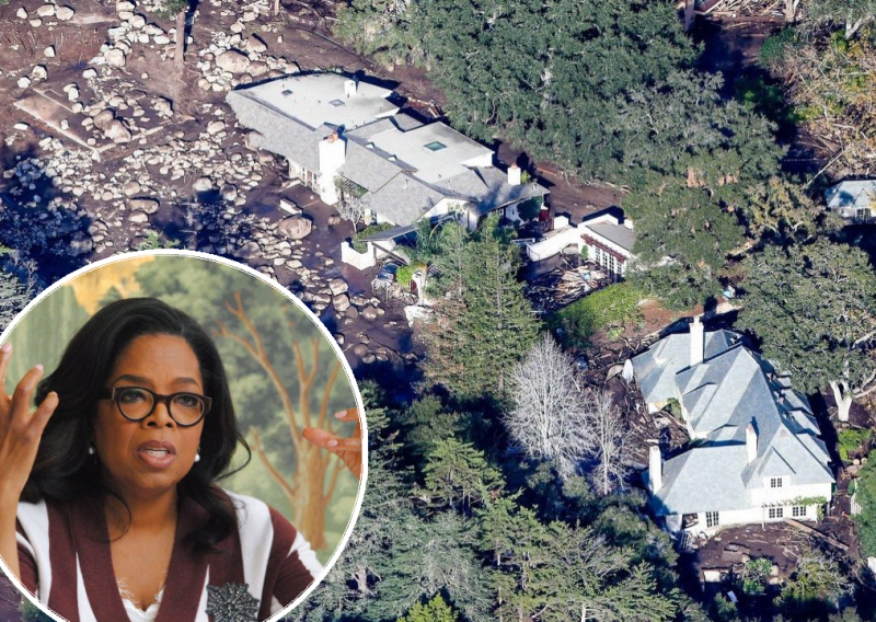Potresne fotografije iz zraka: Blatna bujica uništila većinu susjedstva Oprah Winfrey