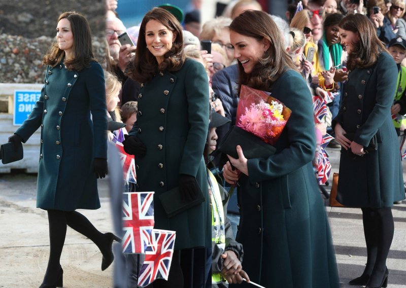 Kate Middleton izgleda sjajno u casual tamnozelenom kaputu