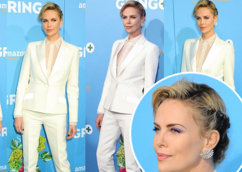 Charlize Theron preskočila Oscare i zablistala u bijelom odijelu