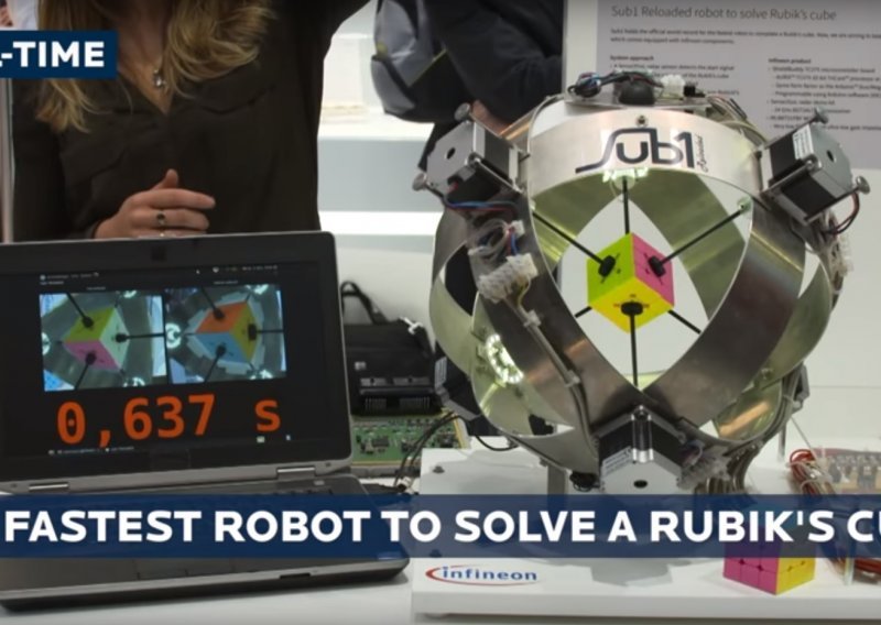 Za ovog robota genijalca Rubikova kocka nije neki izazov