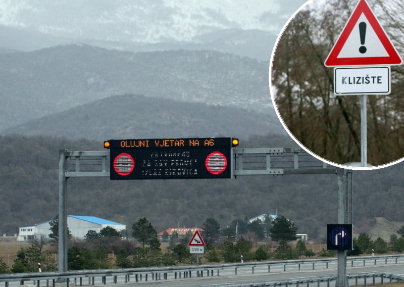 Bura otežava promet u Dalmaciji, autocesta A1 zatvorena između Svetog Roka i Posedarja