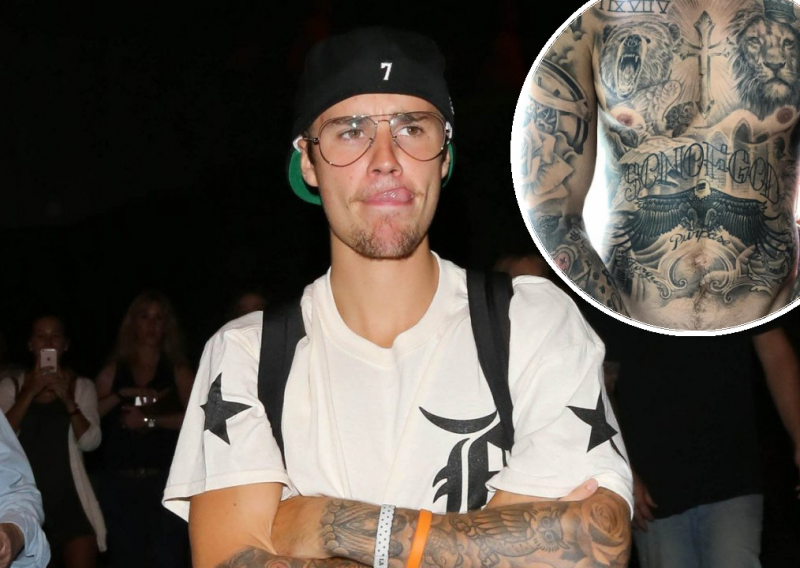 Justin Bieber: 'Tijelo mi je poslužilo kao platno, ni jednu tetovažu ne bih maknuo'