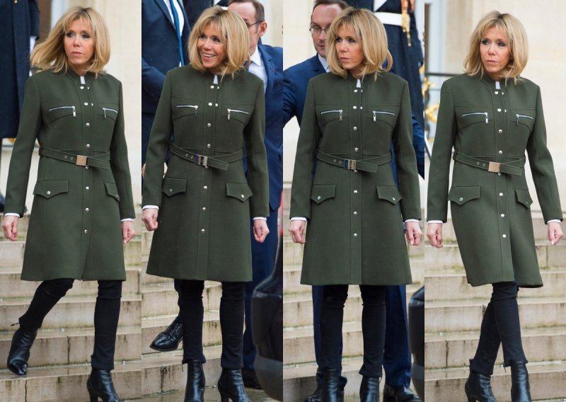 Brigitte Macron odbacila minijaturne haljine i zablistala u laskavom kaputu