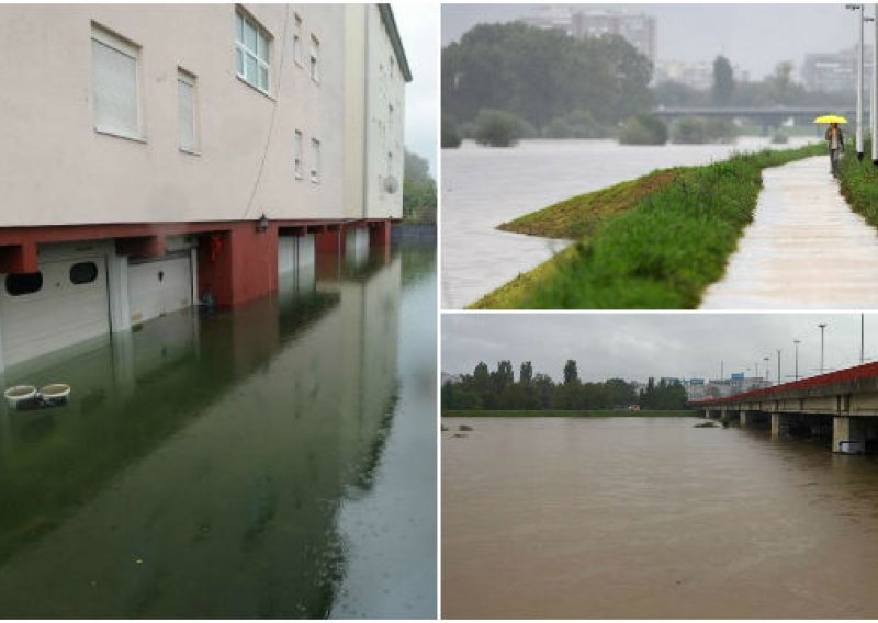 Sava u Zagrebu nabujala, voda prodire na Kajzerici