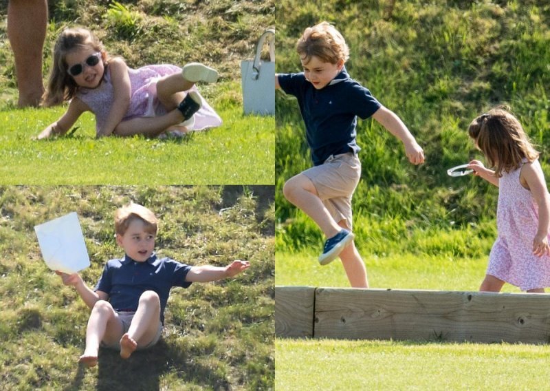 Preslatki prizori: Bosonogi princeza Charlotte i princ George valjaju se po travi