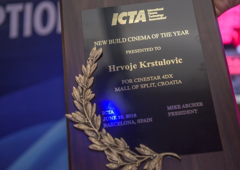 Cinestar 4DX™ Mall of Split dobitnik prestižne nagrade ICTA Europe