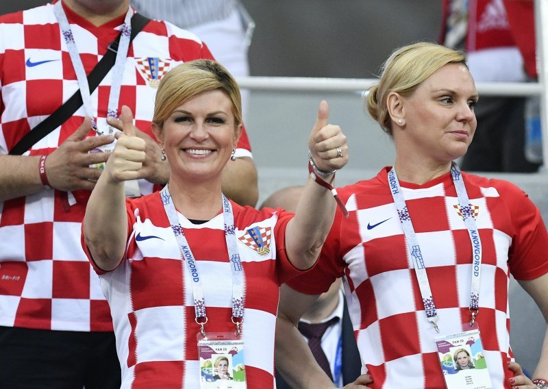Predsjednica Grabar-Kitarović žestoko bodrila hrvatske nogometaše