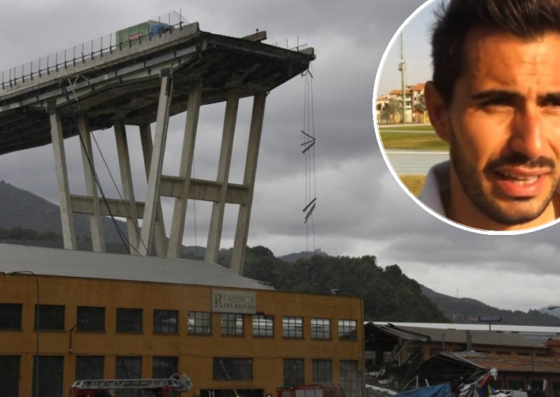 Nevjerojatna drama nogometaša na vijaduktu u Genovi: Letio 30 metara autom i ostao živ