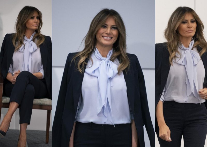 Poslovni look joj odlično stoji: Stajling Melanije Trump idealan je za ljetne vrućine u uredu