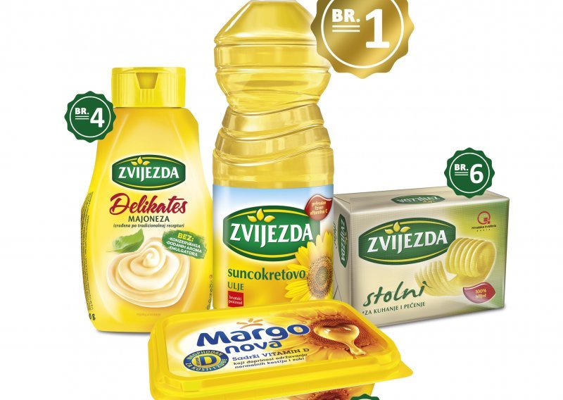 Zvijezda suncokretovo ulje i dalje najsnažniji brand u Hrvatskoj