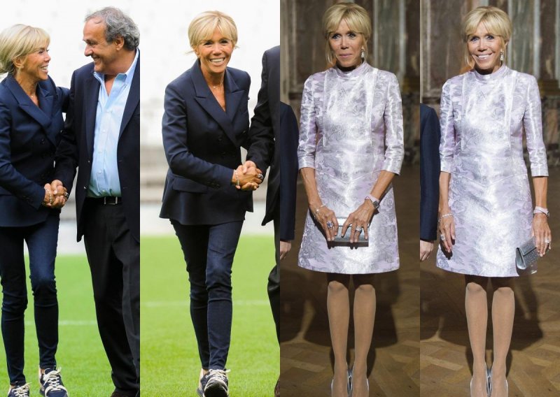Od tenisica do štikli: Brigitte Macron zaigrala nogomet pa uskočila u glamuroznu haljinicu