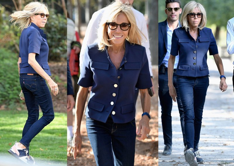 Très chic: Brigitte Macron trendi je i kad ide u šetnju