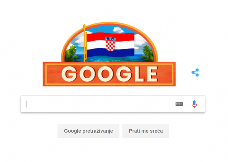 Hrvatska zastava danas će se vijoriti na tražilici Googlea