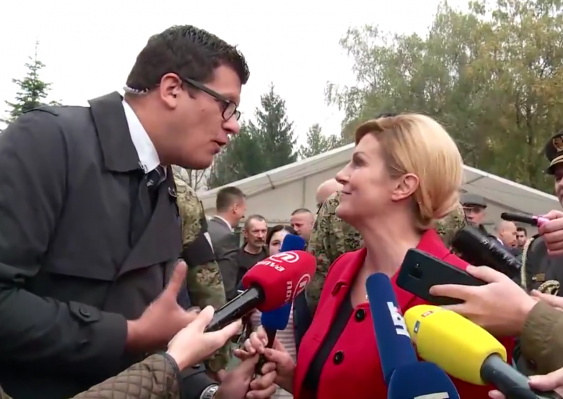 Grabar Kitarović otela mikrofon novinaru, snimka postala viralni hit