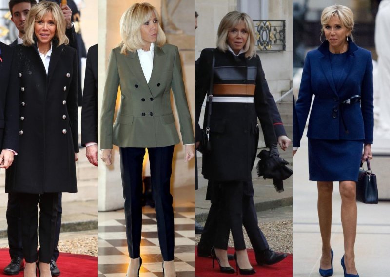 Brigitte Macron promijenila četiri stajlinga u jednom danu: Nitko nema tako dobre sakoe i kapute poput nje