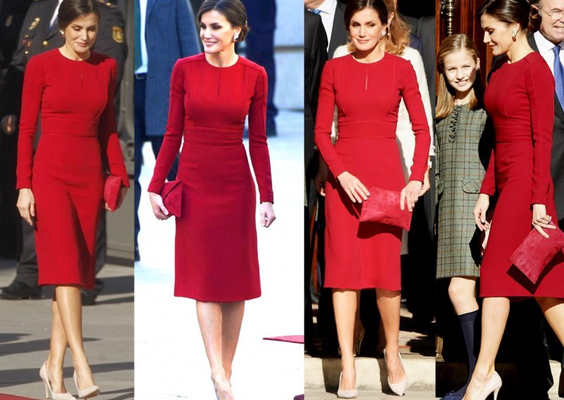 Dama u crvenom: Kraljica Letizia je pojam elegancije u haljini proslavljene dizajnerice