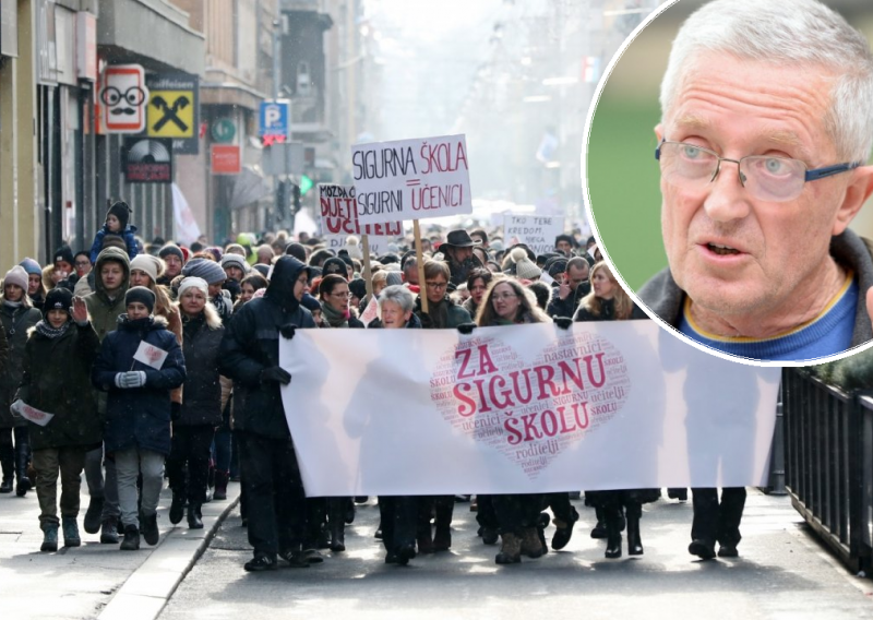 Na tisuće prosvjednika marširalo Zagrebom, stigao i Franjo Dragičević: Škole su postale bojišnice devijantnih učenika