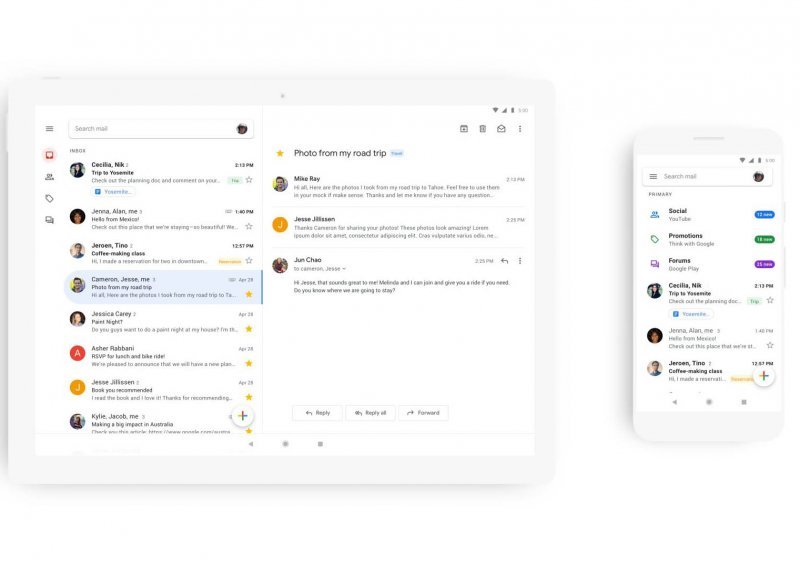 Aplikacija Gmail dobila je novi čisti dizajn