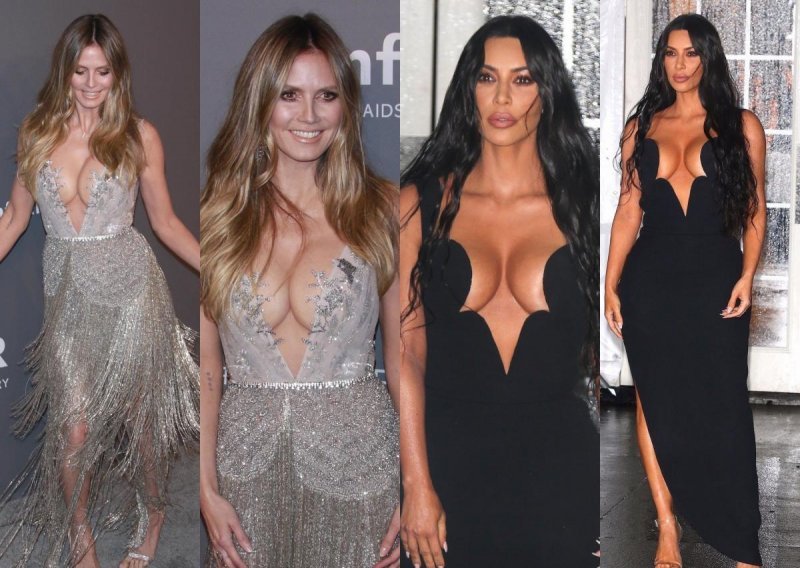 Grudi u prvom planu: Heidi Klum i Kim Kardashian kao da su se natjecale koja će imati dublji dekolte