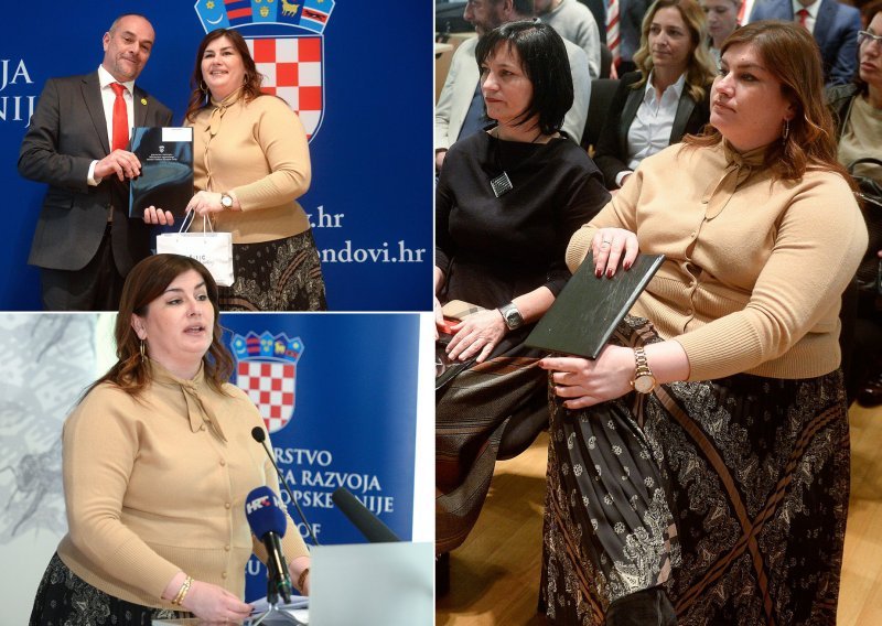 Je li to neki novi modni hit na ministrici Žalac, jer ako jest, onda joj baš i ne pristaje
