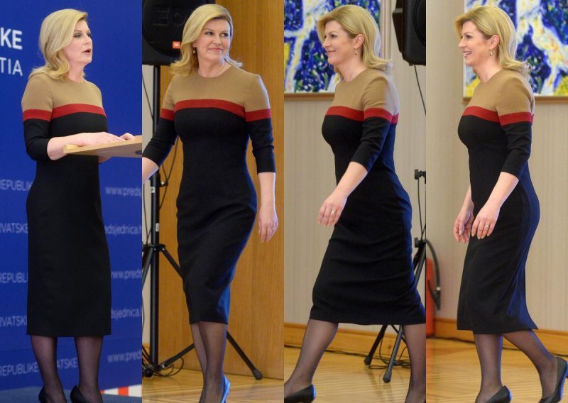 Pripijena haljina dodatno naglasila vitku figuru Kolinde Grabar-Kitarović