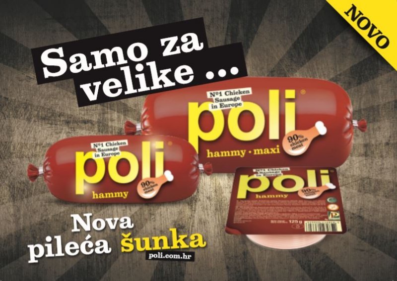 Inovacija najbolje pileće salame – 100% pileća šunka – Poli hammy