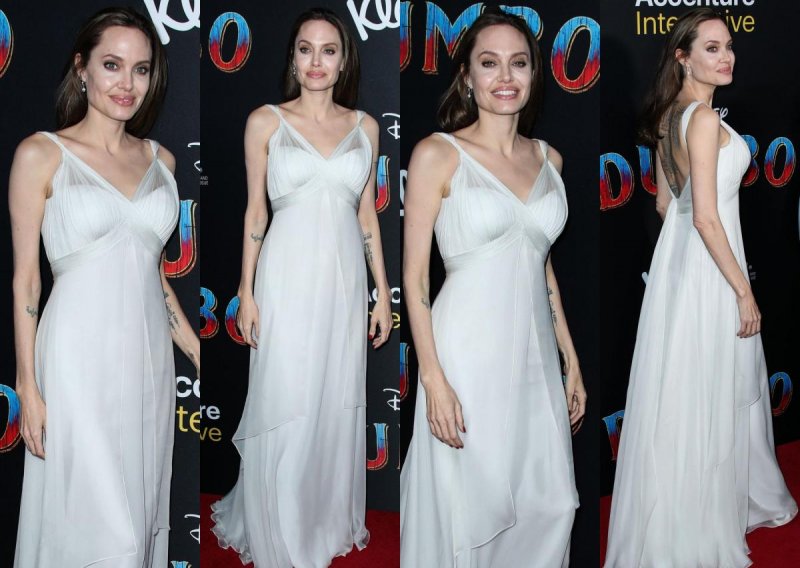 Angelina Jolie u elegantnoj bijeloj haljini istaknula krhku figuru, ali i svoju damsku stranu