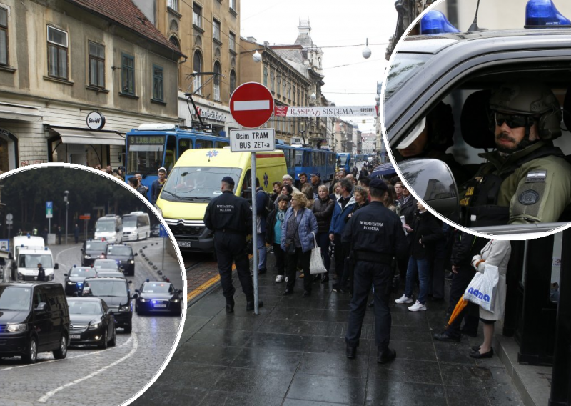 Rijetko viđene sigurnosne mjere: Zagreb je bio pod policijskom blokadom, stvarale se gužve, putnici nisu smjeli iz tramvaja
