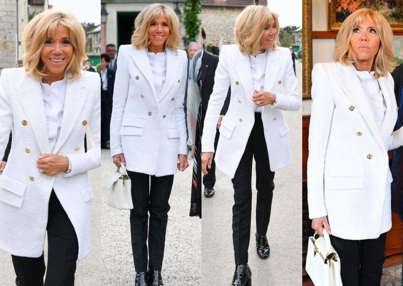 Brigitte Macron pohvalila se novim modelom omiljenog sakoa i torbicom od 33 tisuće kuna