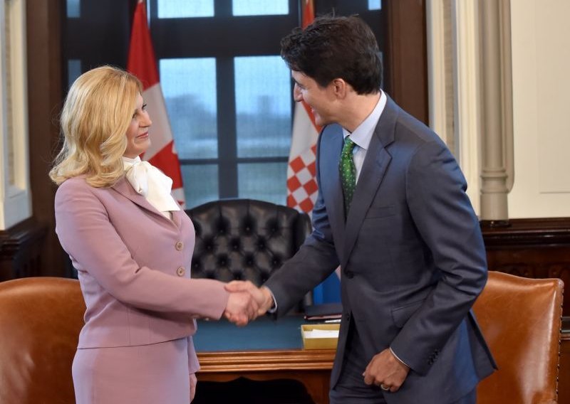 Predsjednica se sastala s premijerom Kanade Justinom Trudeauom