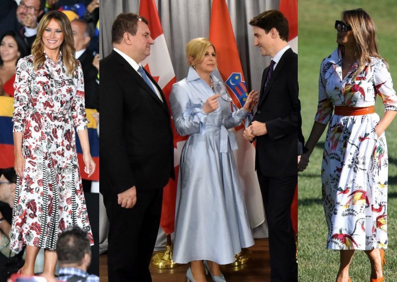 Kolinda Grabar Kitarović za susret s kanadskim premijerom odabrala kroj haljine kakav obožava i Melanija Trump
