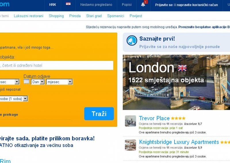 Booking.com stigao u Hrvatsku