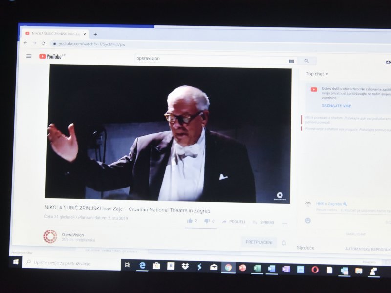 Zagreb: Opera Nikola Šubić Zrinjski u HNK emitirana je u live streamu