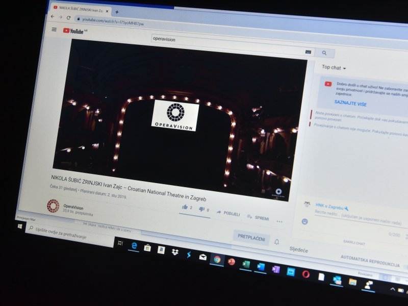 Zagreb: Opera Nikola Šubić Zrinjski u HNK emitirana je u live streamu