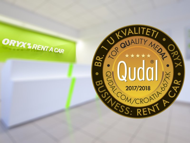 ORYX Rent a car potvrđeno najkvalitetniji rent a car tportal