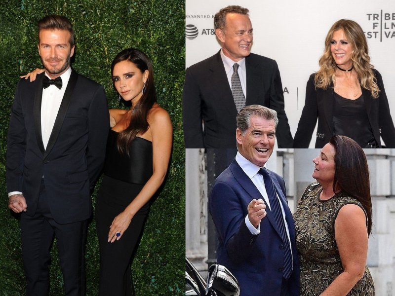 Victoria i David Beckham, Tom Hanks i Rita Wilson, Pierce Brosnan i Keely Shaye Smith