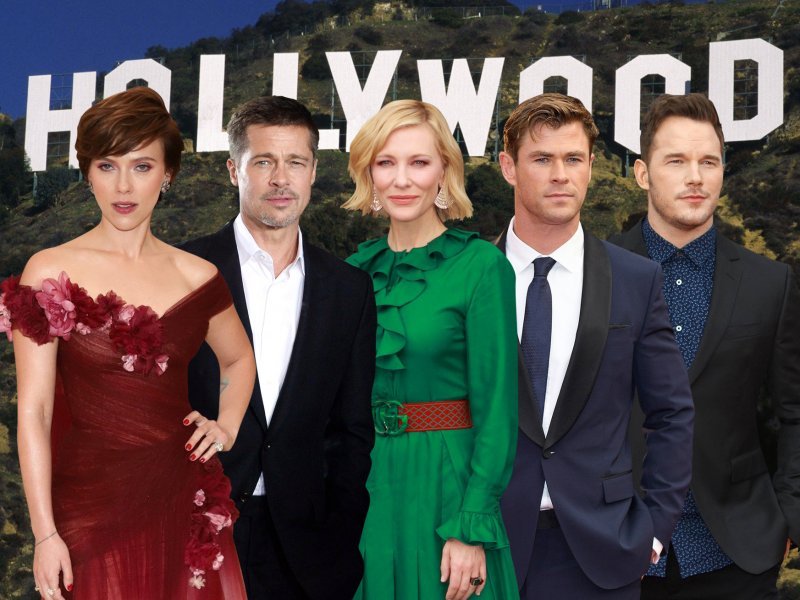 Scarlett Johansson, Brad Pitt, Cate Blanchett, Chris Hemsworth i Chris Pratt