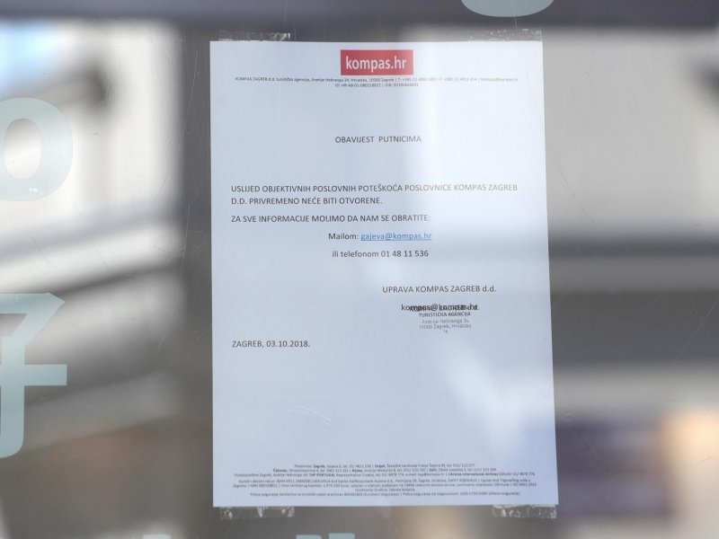 Turistička agencija Kompas u problemima