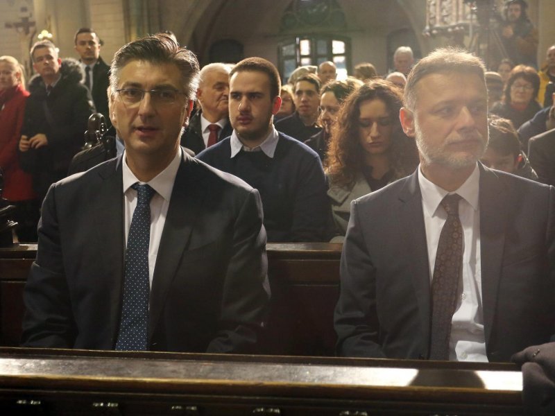 Premijer Andrej Plenković i predsjednik Hrvatskog sabora Gordan Jandroković