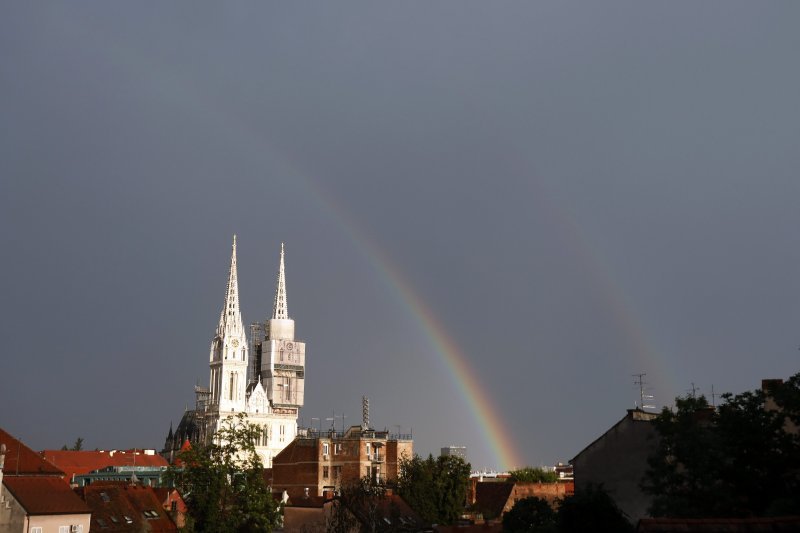 Dvostruka duga iznad Zagreba