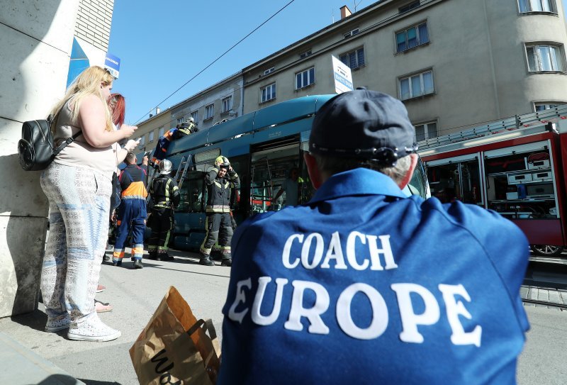 Požar tramvaja u Zagrebu