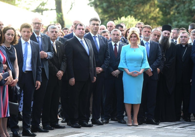 Kolinda Grabar-Kitarović, Zdravko Marić, Davor Božinović, Željko Reiner, Andrej Plenković, Jakov Kitarović