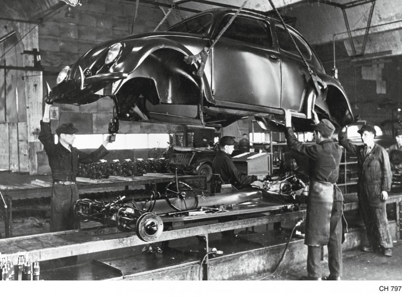 VW Buba na proizvodnoj traci 1945.