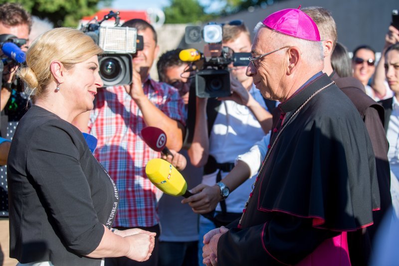 Predsjednica Grabar-Kitarović na proslavi Velike Gospe na trsatskom svetištu