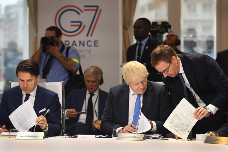Summit G7, Giuseppe Conte i Boris Johnson