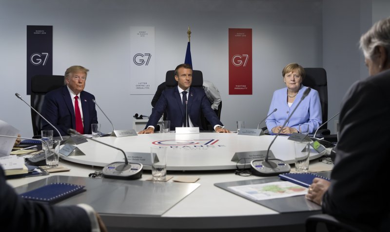 Summit G7, Donald Trump, Emmanuel Macron i Angela Merkel