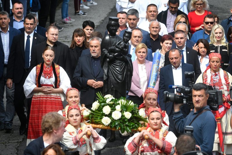 Marija Bistrica: Predsjednica Grabar-Kitarović prisustvovala obilježavanju blagdana Male Gospe